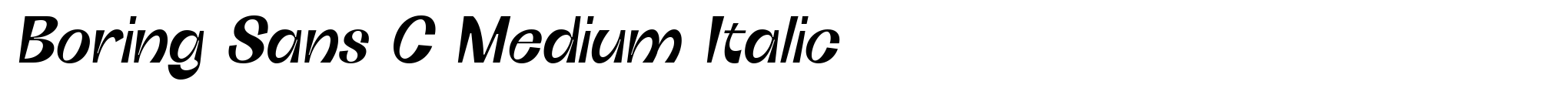 Boring Sans C Medium Italic image